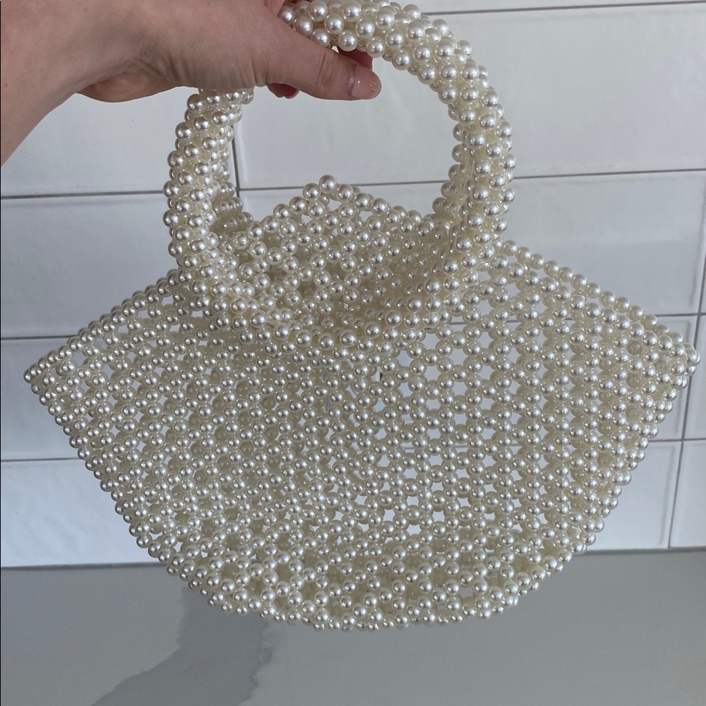 Elegant Pearl Beaded Handbag - bridal events